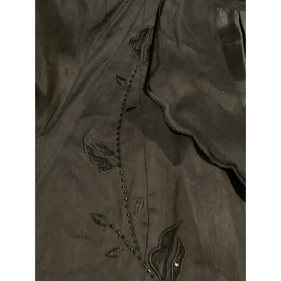 Vintage Nicole Ashley by Lily and Taylor Linen Embellished 3/4 Sleeve Jacket 18 - Picture 3 of 8